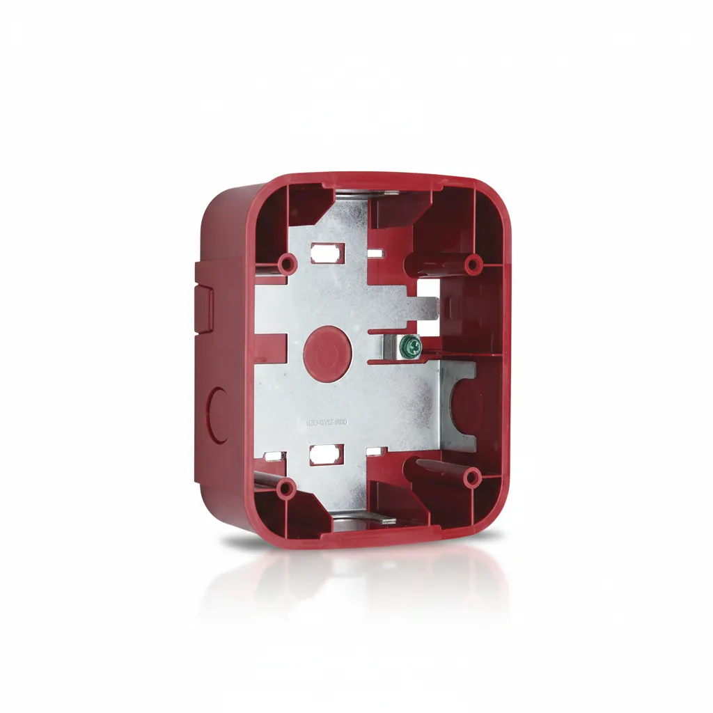 Caja posterior de 4x4 para montaje superficial, roja