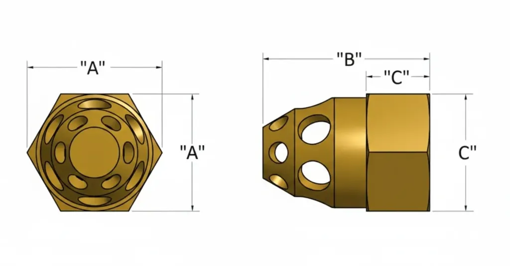 [IG71-215-XXX] Boquilla de descarga proinert, nps 1 1/4 (dn 32) fnpt, radial 360 grados
